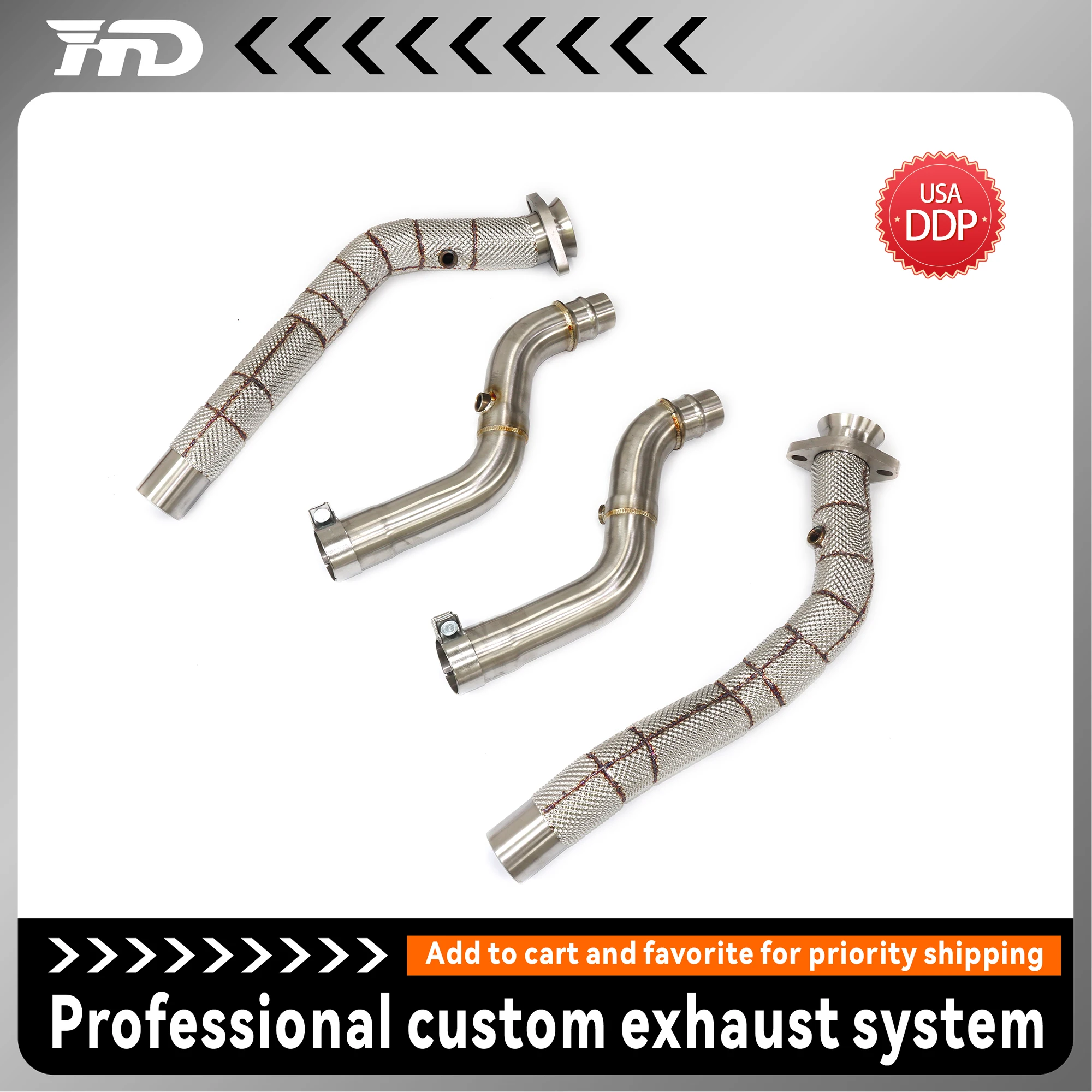 

Даунпайп без каты с прямой посадкой для Jaguar F-Type 5,0 л, прямой выхлопной коллектор, без высокого расхода Cat, простая установка