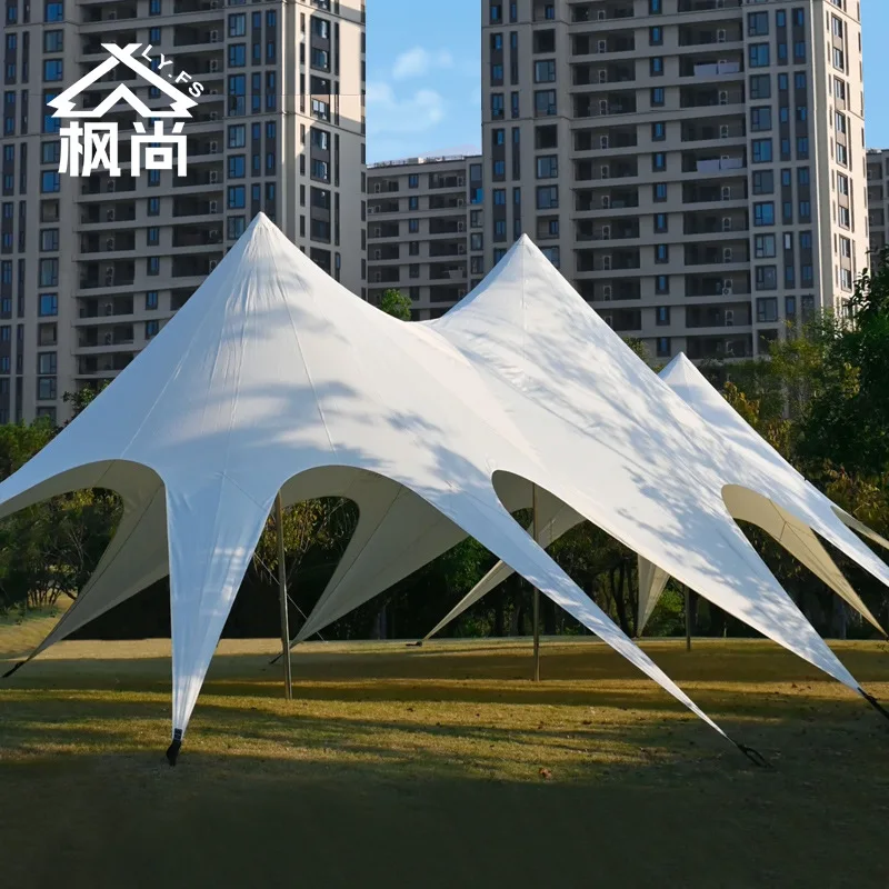 Three Peaks Cloud Top Dome Canopy, Rainproof Sunproof Giant Awning Camping Tent, Outdoor Glamping Shelter Shade Travel Adventure