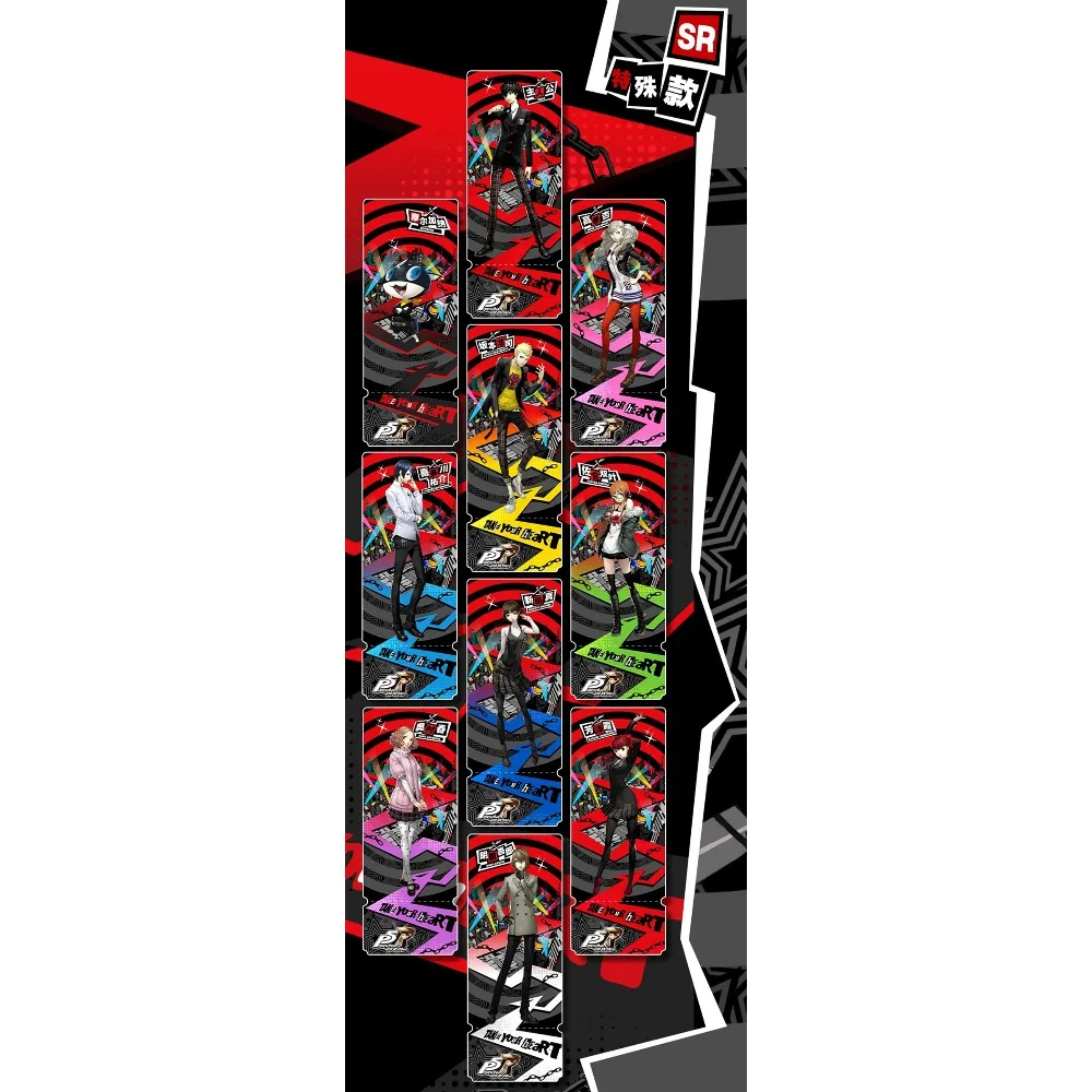 KAYOU Genuine Persona 5 Collection Cards Urban Strange Thief Theme Role-playing Game Figures Laser Ticket Stub Cards Fans Gifts