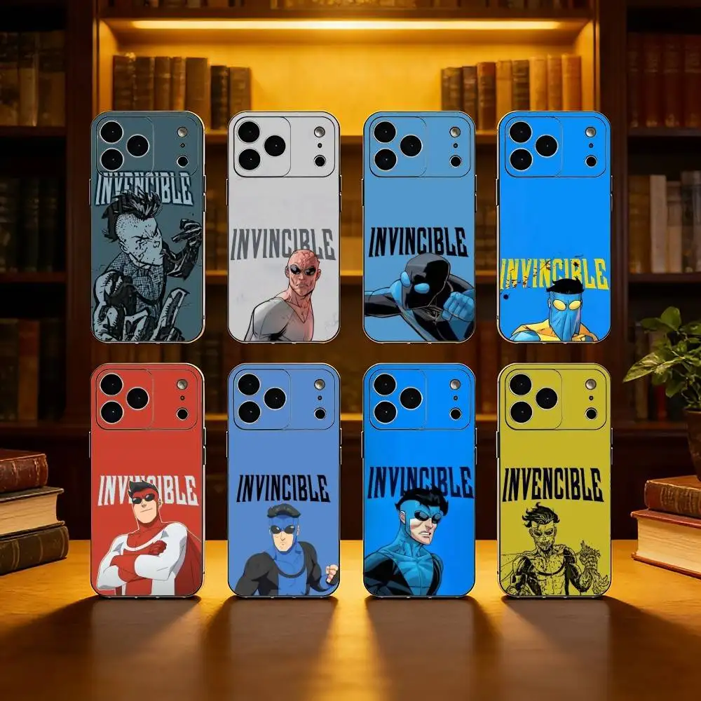 

Anime I-Invincible Phone Case For iPhone 17 16 15 11 12 14 13 Pro Max Mini XS X XR 7 Plus 17E Shockproof Silicone Cover Fundas