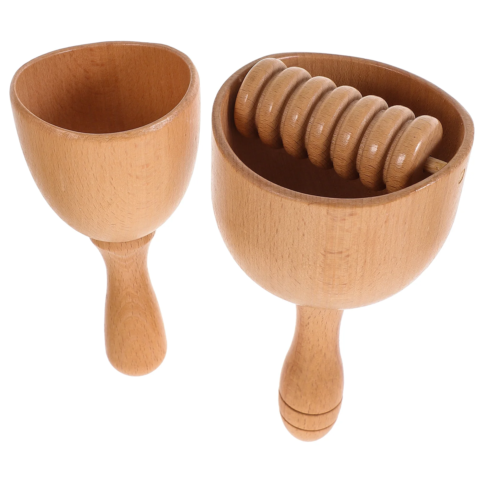 Raspador de masaje, masajeador corporal, taza trasera, herramienta de estiramiento, rodillo de madera para músculos del hogar, 2 uds.