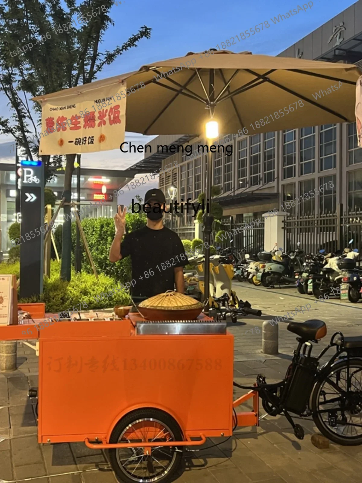 Sales car commercial stall snack car upside down donkey can help electric tricycle