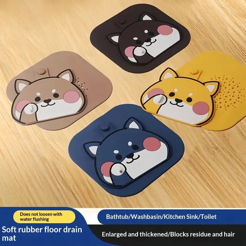 Floor drain deodorizer for bathroom and shower, silicone drain mat, kitchen sink filter, anti-clog and odor-proof drain cover