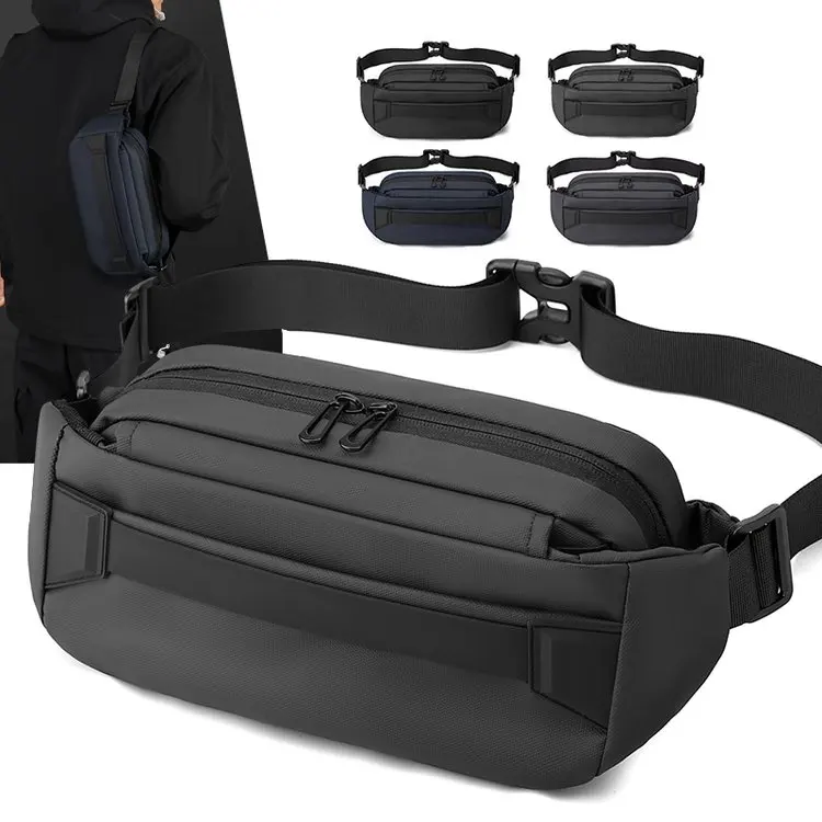 2025年新作 メンズクロスボディチェストバッグ 韓国風 防水 ビジネス シングルショルダーバッグ レジャー カジュアル ナイロン素材