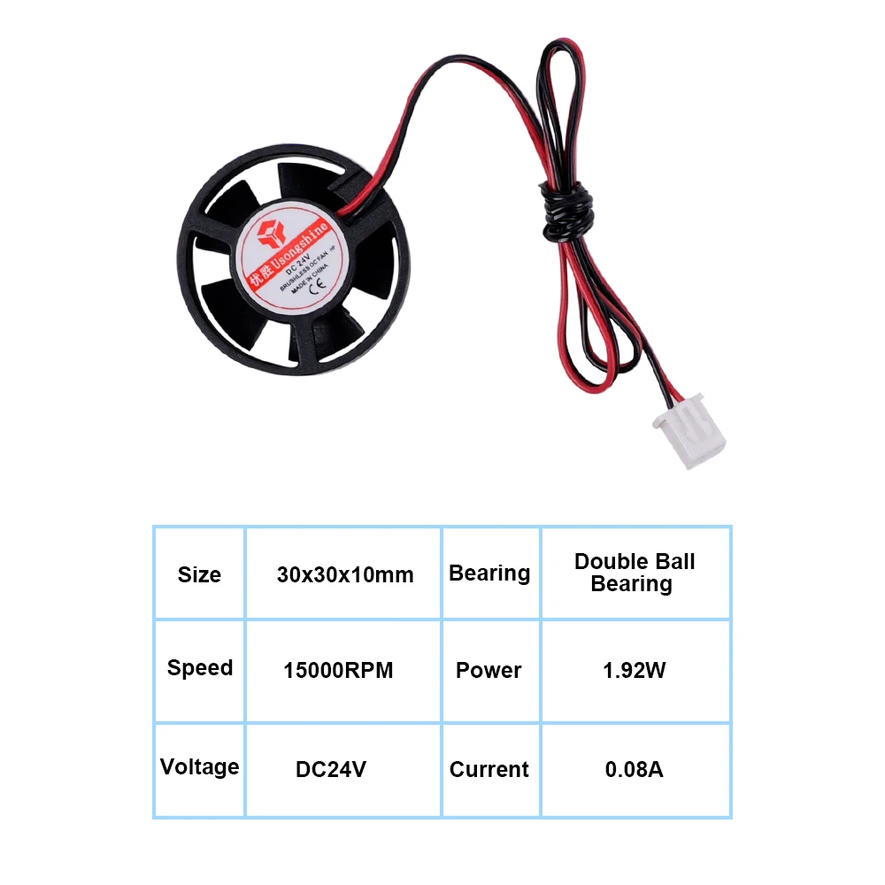 For Creality K1 K1C K1 Max Extruder Motor Heat Sink Cooling Kit Double Ball Bearing Fan 24V 15000RPM For 36Motor Voron Ender3 V3