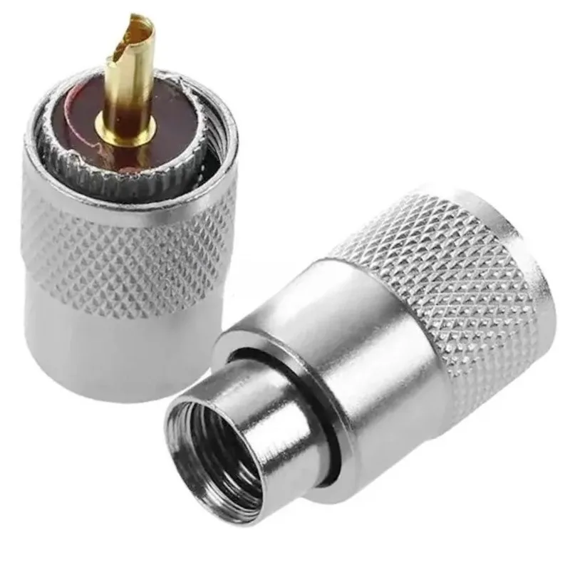 PL259 UHF Male Solder Connector RF Coaxial Plug for RG58 RG142 LMR195 RG400 Cable 50 Ohm