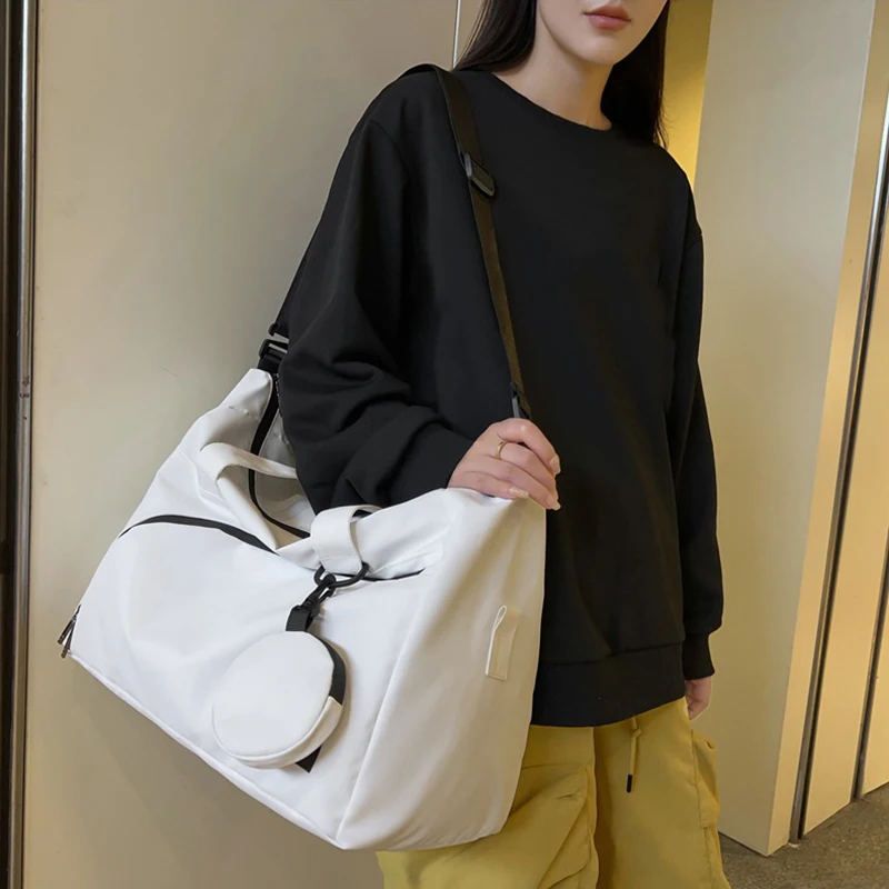 Fitness Bag Large Capacity Shoulder Pack Multi-pocket Handbag with Coin Purse Sport Gym Bags with Shoes Compartment Travel Packs