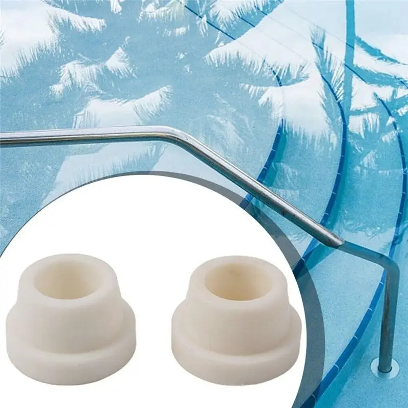NALFI-White Rubber Inground For 10Pcs Feather Butterfly Replacement In-Ground Pool Ladders Bumpers For 1.90