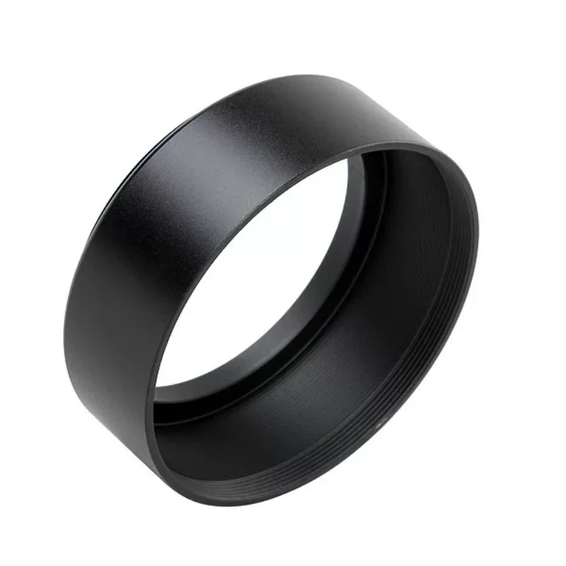 46/48/49mmBlack Matte Aluminum Alloy Telephoto Lens Hood Universal Screw‑in Sun Shade for Tele‑lens Block Stray Light Anti‑Glare