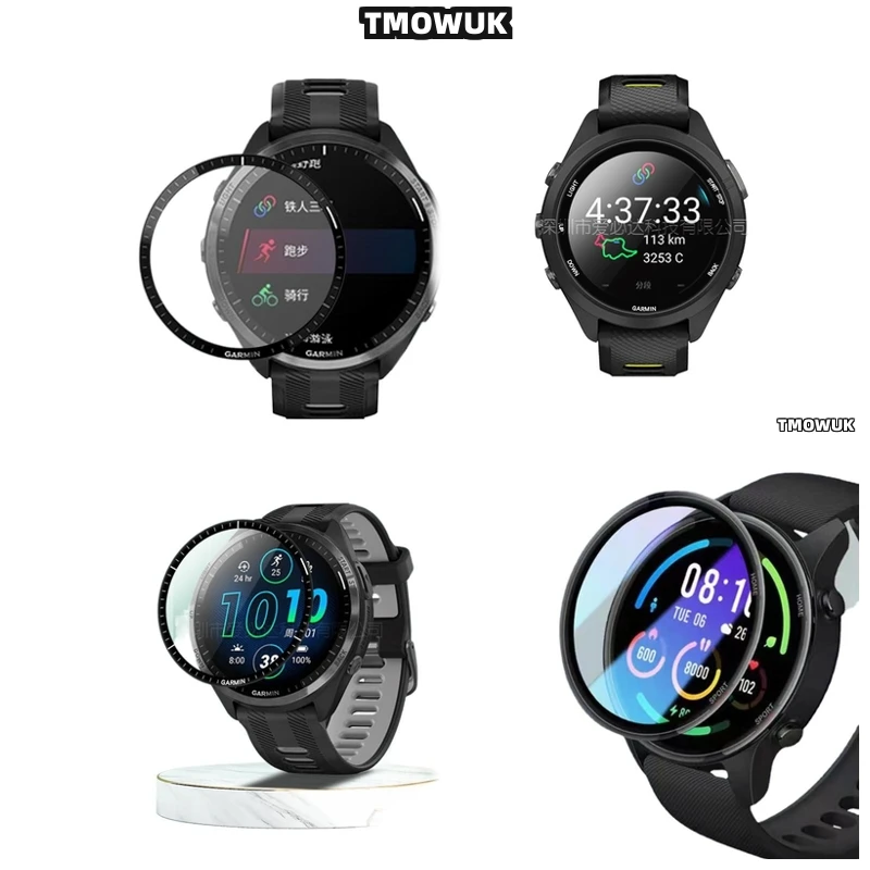 

For Garmin Forerunner 57 945 955 965 970 42mm 47mm Anti - Scratch Full Cover PMMA Screen Film 3D Curved