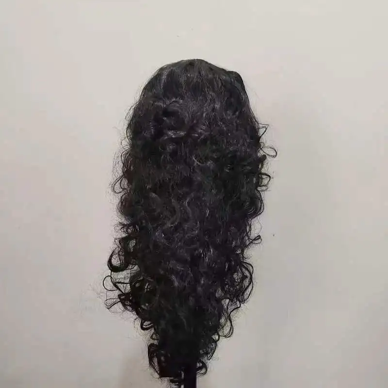 شعر مستعار صناعي مجعد أسود فضفاض للرجال - مظهر طبيعي، خفيف الوزن، مسامي، مريح للاستخدام اليومي أو المناسبات الخاصة #3