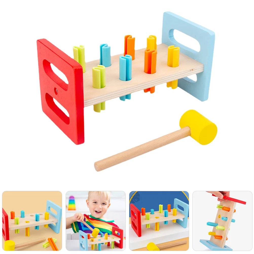 

2 Pcs Sports Toys Infant Beat Table Kids Games Interactive Toddler Hammer Pounding Whacking Motor Skill Baby