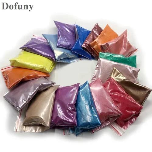 20g pigmento en polvo de Mica nacarado colorido para esmalte de uñas pintura de coche resina epoxi jabón brillo perla tinte-arte de uñas artesanías de resina