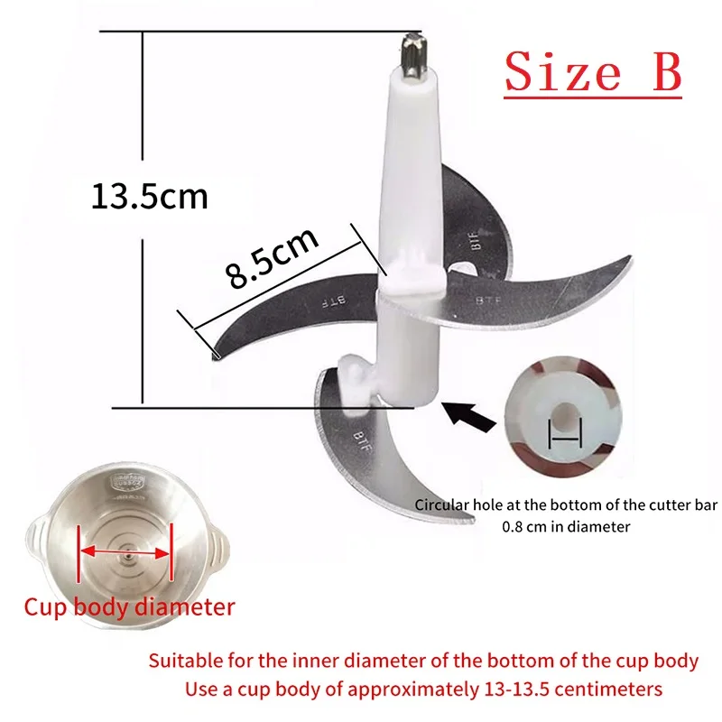 Electric Meat Grinder Blade Food Crusher Processor Replacement Spare Parts For 2L/3L/4L Meat Grinder Accessories Kitchen Tools