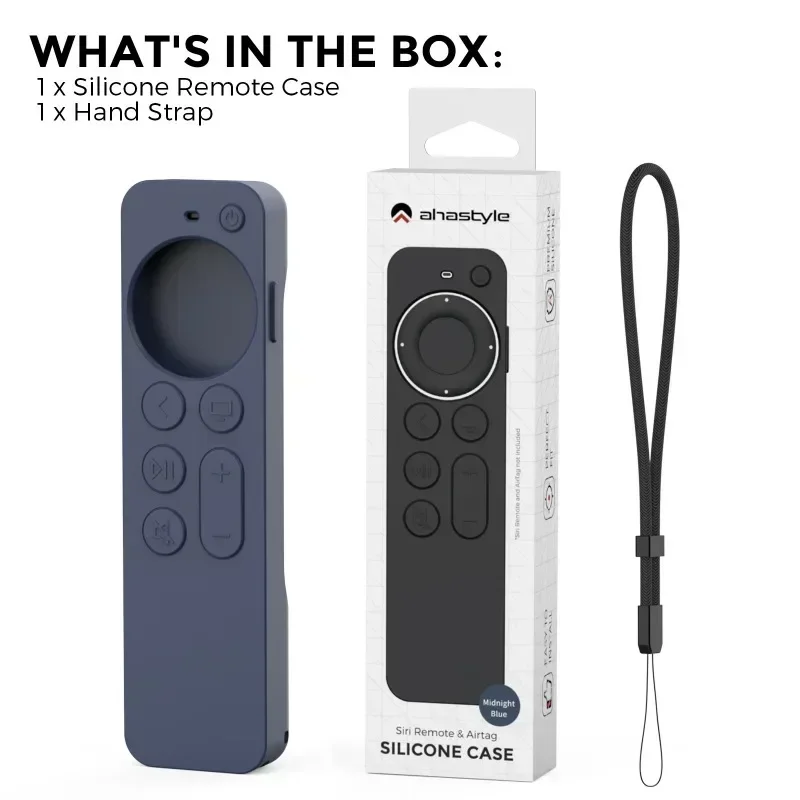 For  TV New2022  Remote Control Silicone Protector Stripe Anti slip and Anti fall Case For Siri Remote 2&3 belt AirTag