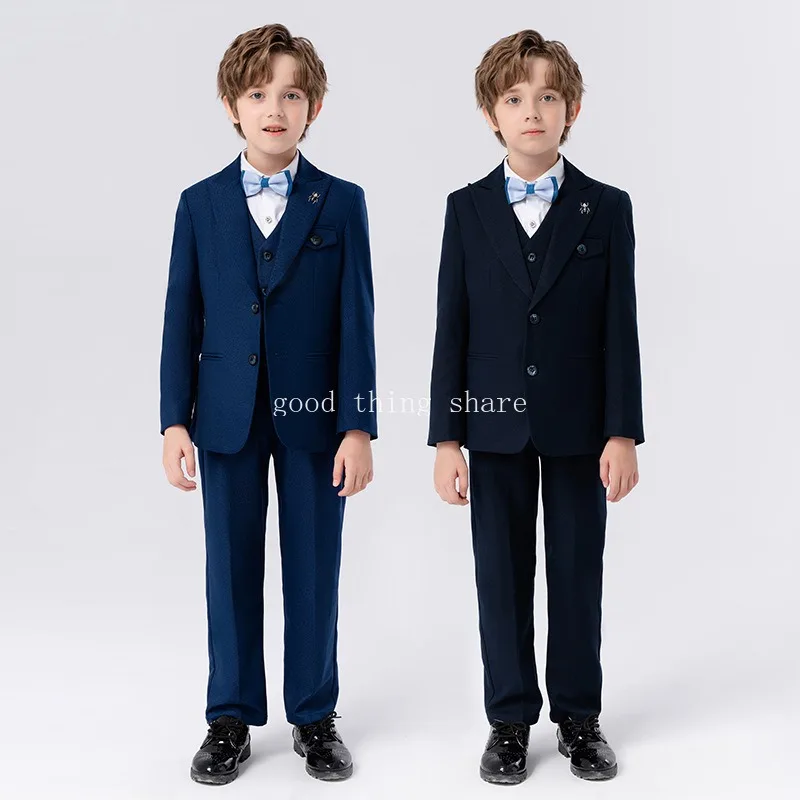 Children's Business Suit Dresses of Bride Fellow Kids Boy's Speech Chorus Host Costume for Piano Performance