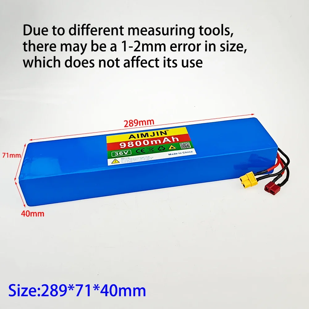 

Аккумуляторная батарея 9800 10S 3P, 36 В, 18650 мАч, Модифицированная мощность 1000 Вт, для велосипеда, скутера, электромобиля с BMS + зарядным устройством