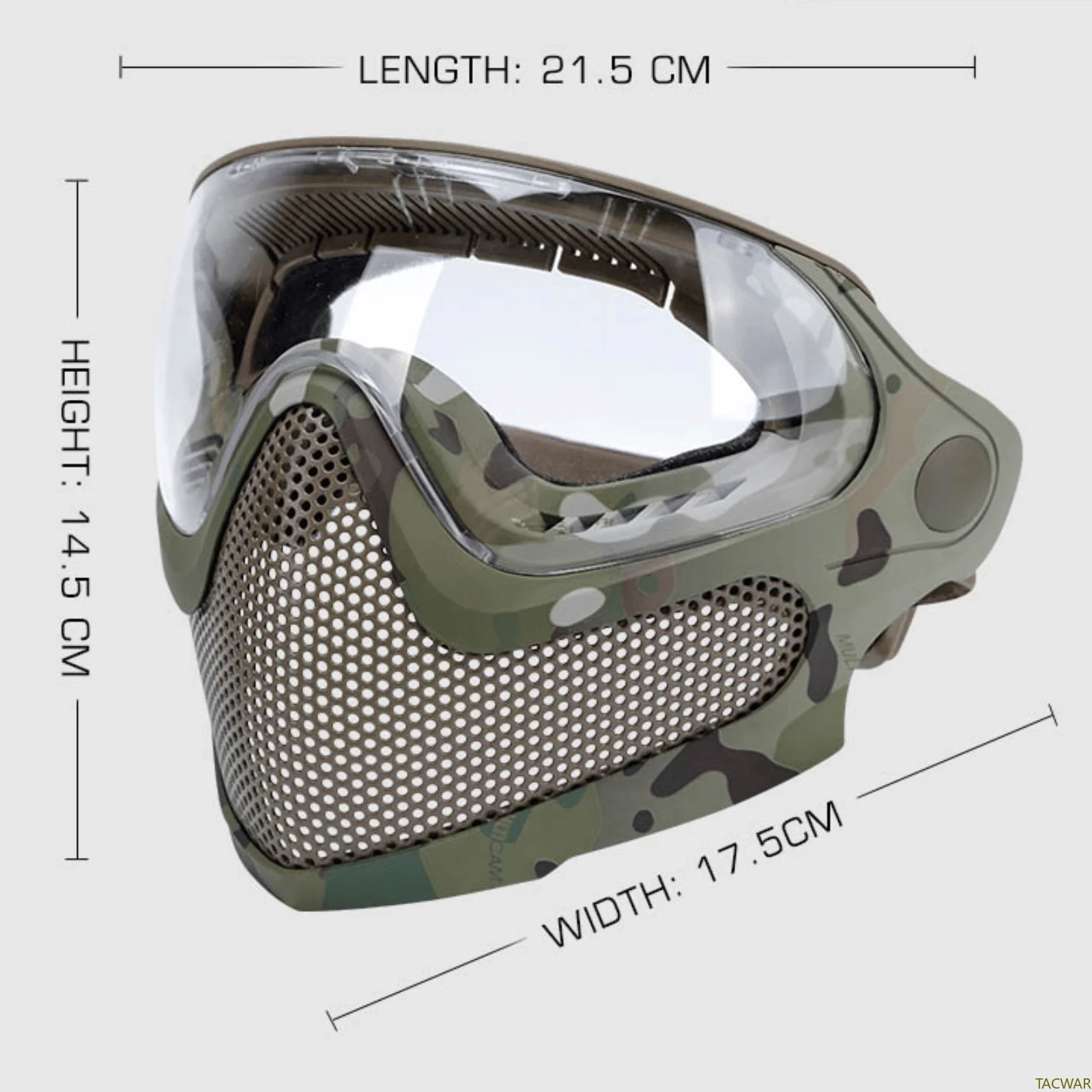 Airsoft Steel Mesh Mask Full Face with 3 Anti-Fog Goggles for FAST Helmet,2 Modes Safety Protective Mask for Shooting Wargame CS