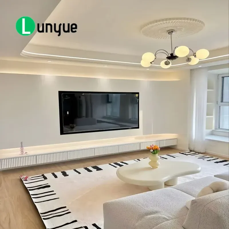 Modern Luxury Custom Wooden TV Cabinet Minimalist Design Eco Friendly Multi Functional Storage Unit for Living Room Bedroom