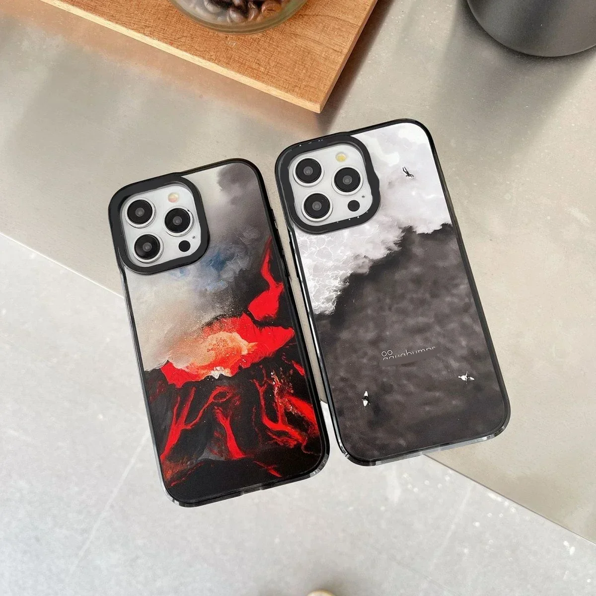 Volcano Acrylic Phone Case Cover for IPhone 11 12 13 14 15 Pro Max Case for IPhone 15 Pro Max