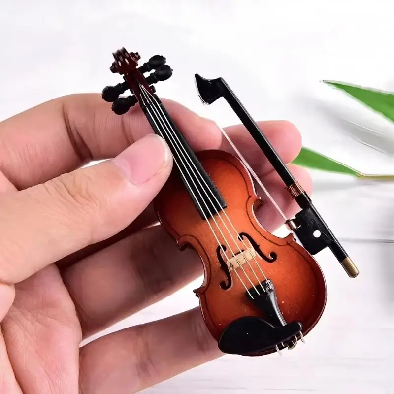 Authentic Small Violin Replicas Decorative Item Craft Decorations for Music Theme Room Decorating Enthusiasts