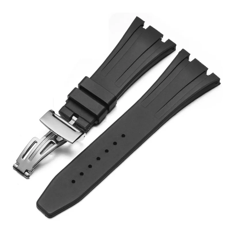 High Quality Rubber Watch Strap 26mm 27mm Watchband For AP 15400 15202 15500 15703 26470SO Royal Oak Offshore Men\'s Sports