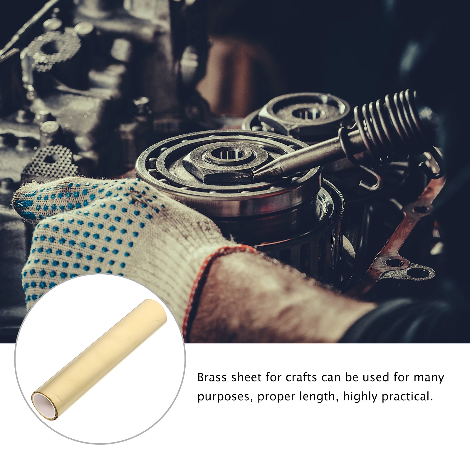 

1 Brass Foil Sheet Brass Sheet Roll For Crafts Diy Projects Metal Foil Roll Cuttable Portable Easy Storage Thermal Conductivity