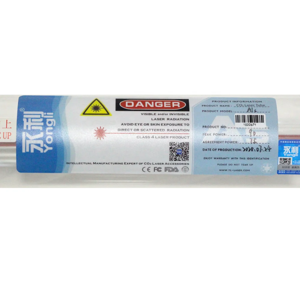 

Manufacturer 2025 Top Manufacture A1s 75W Length 1112mm Co2 Glass Laser Tube Diameter