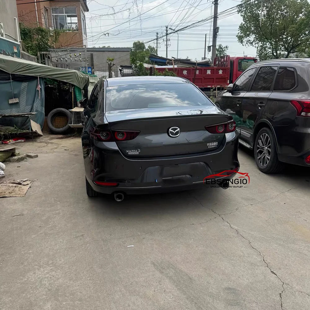 Hot ABS Plastic Unpainted Primer Color Rear Trunk Wing Spoiler Car Accessories Fit For Mazda 3 Axela Sedan 4Doors 2020-2025