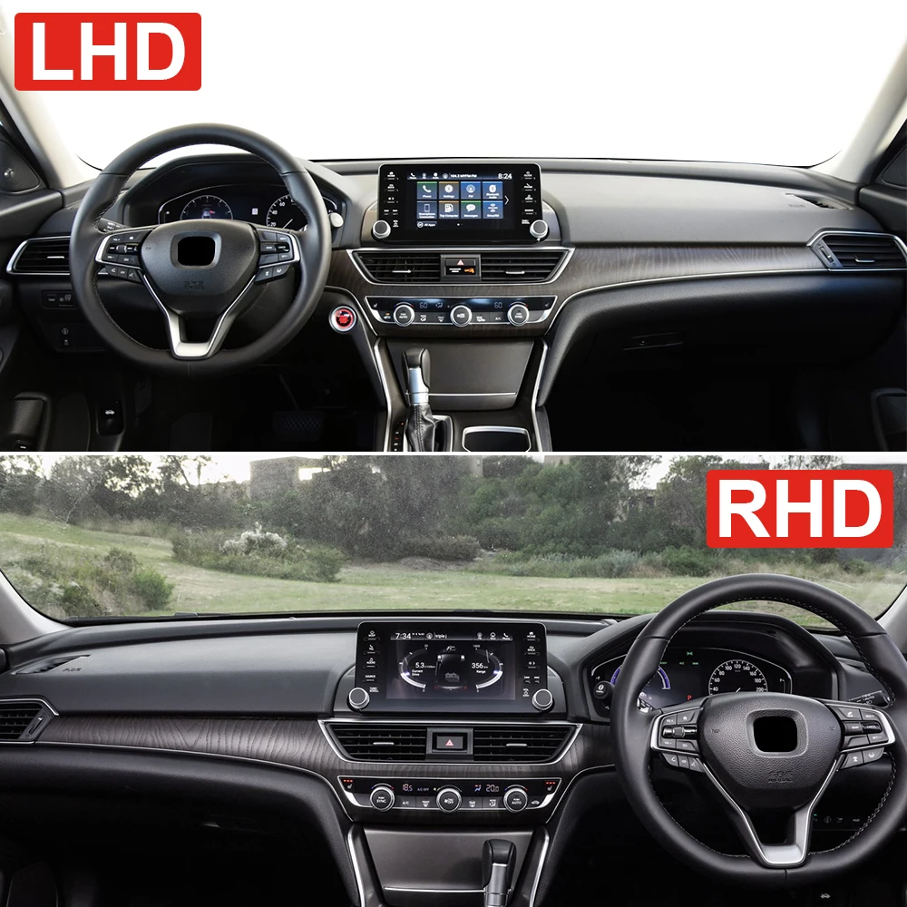 لهوندا أكورد 10th 2018 2019 2020 2021 2022 لوحة سيارة الشمس الظل غطاء حصيرة تجنب ضوء عدم الانزلاق وسادة الملحقات #4