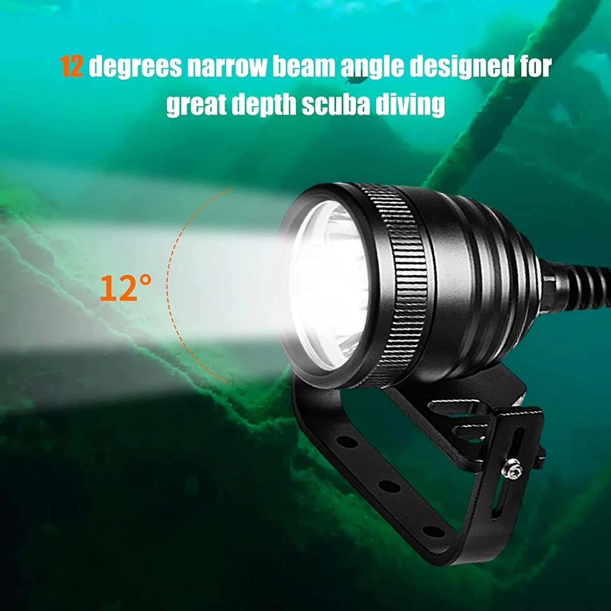 Odepro WD70 Professional Diving Flashlight Powerful Scuba Dive Torch Light Underwater Lantern Submersible Lamp for Diving  Torch