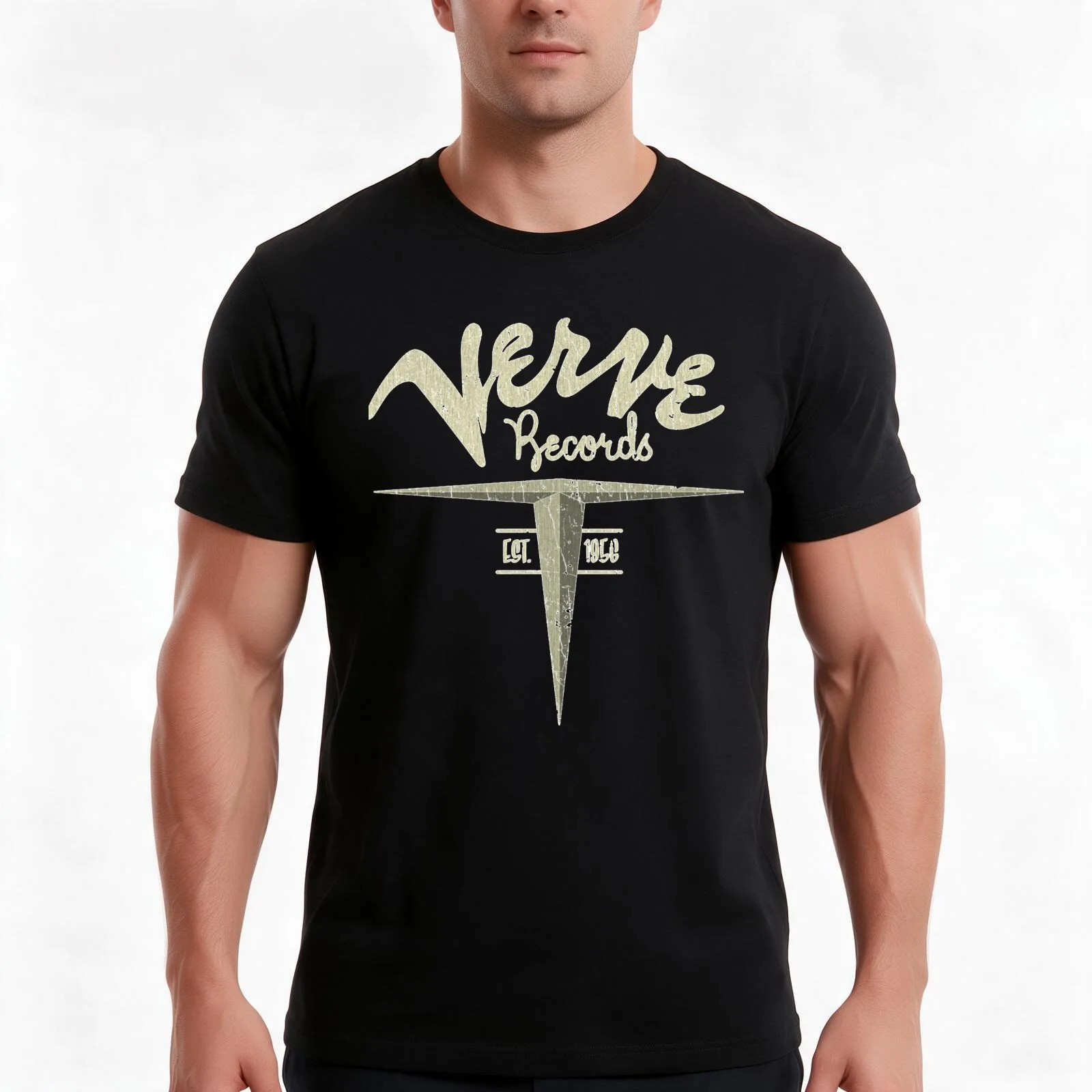 Verve Records 1956 T-Shirt Summer Casual Cotton Tee Oversized Streetwear Tops Vintage Graphic Print Loose Fit Short Sleeve