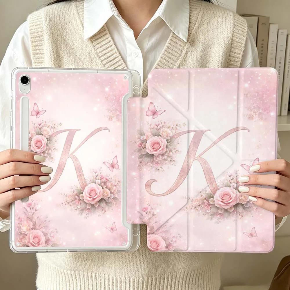 Design Letter K For Samsung Galaxy Tab S6 S7 S8 S9 S10 A8 A9 A11 Lite FE Plus 3Y Tablet Case Soft