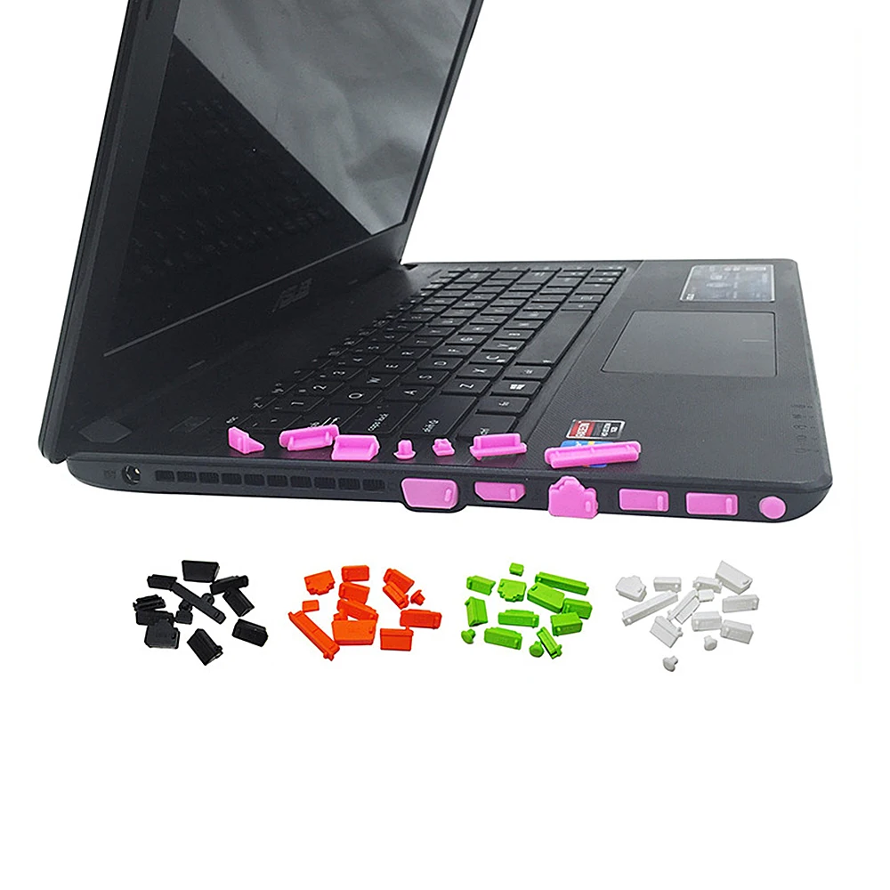 Bouchon Anti-poussière en Silicone coloré, bouchon de couverture d'ordinateur, bouchon Anti-poussière pour ordinateur portable, prise Anti-poussière Usb, accessoires d'ordinateur, nouvelle collection