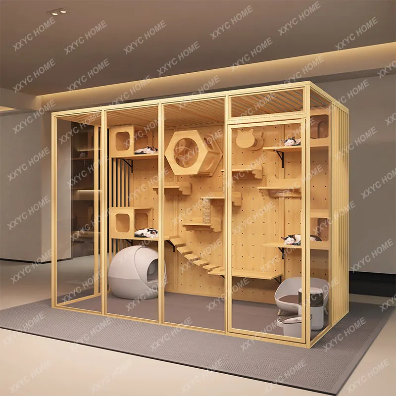 AA villa panoramic view with toilet large space apartment type luxury cat nest cat villa multiple household large indoor spaceAa