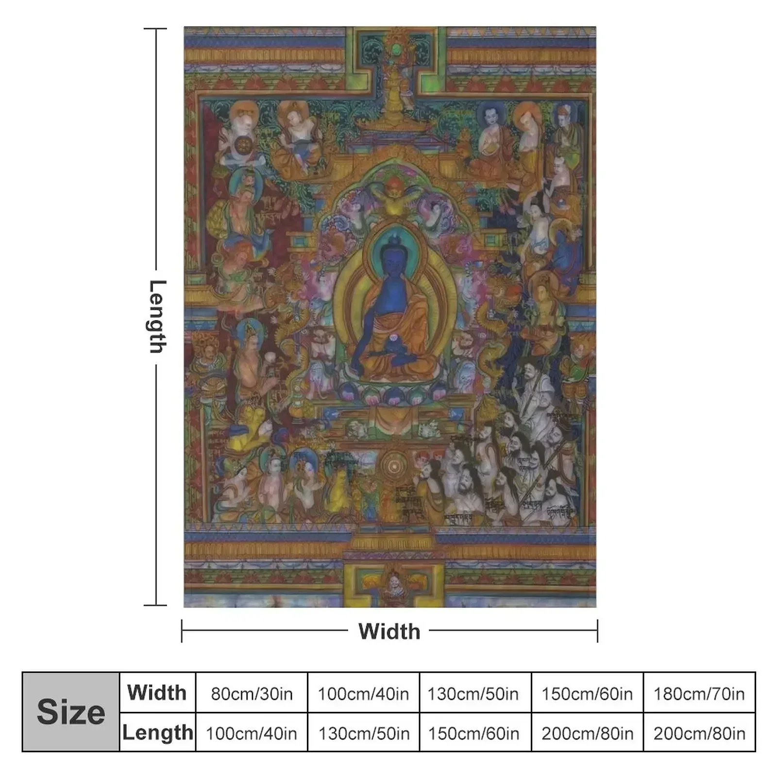 Medicine Buddha Throw Blanket couch cozy soft plush fuzzy picnic outdoor blanket