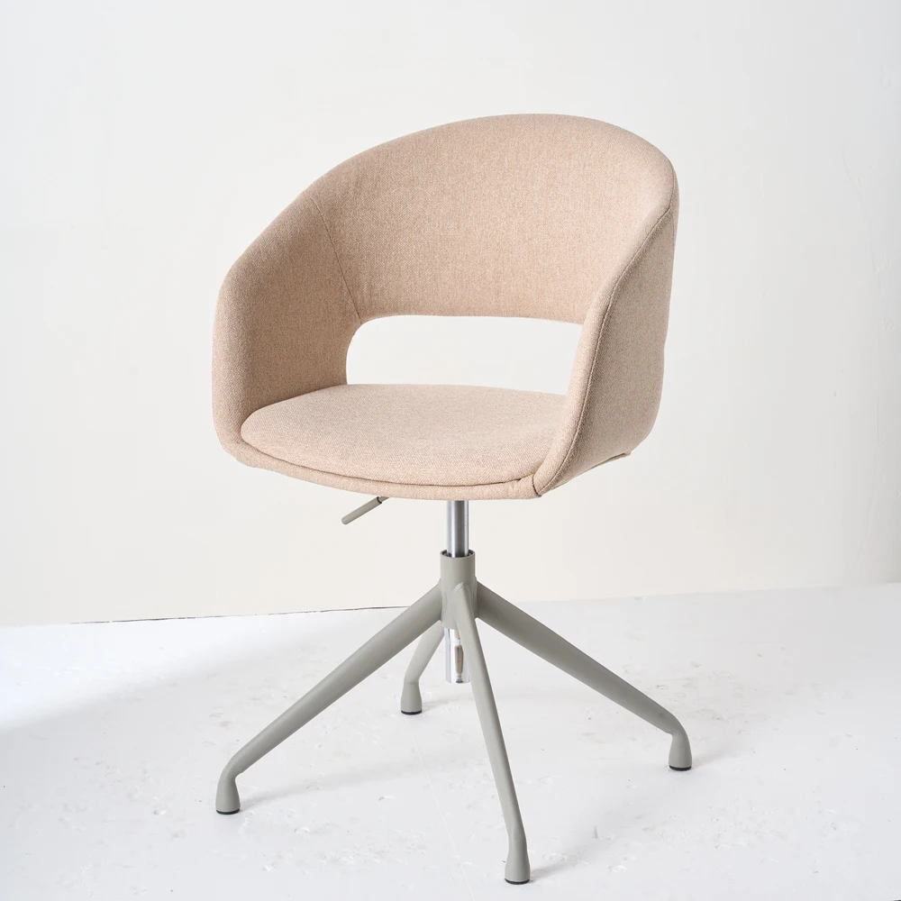 

Wholesale Height-Adjustable Swivel Leisure Chair Hollow Chair Back Moulded Sponge Armchair Upholstered Dining Application