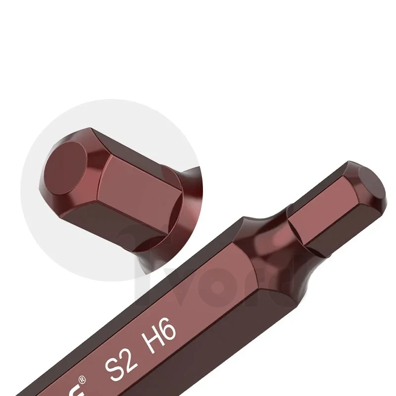Hex Screwdriver Bit 10mm Hex Shank Magnetic 30mm 75mm Length Allen Wrench Screw Driver Bits Tools S2 Steel H4/5/6/7/8/10/12 view 5