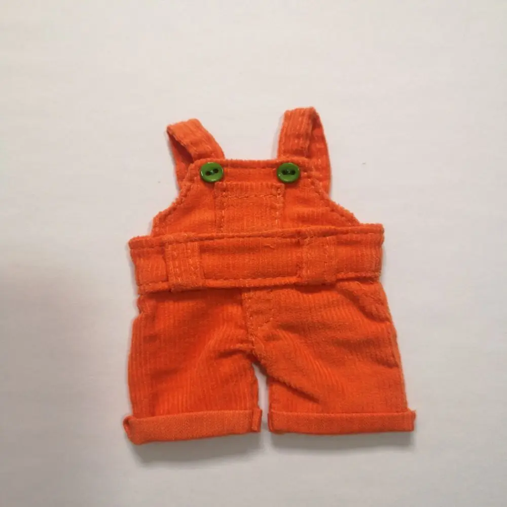 Ropa de muñeca de algodón de 12cm, pantalones de tirantes coloridos, ropa de muñeca de felpa linda, juego de vestir, accesorios para muñecas de juguete para niñas