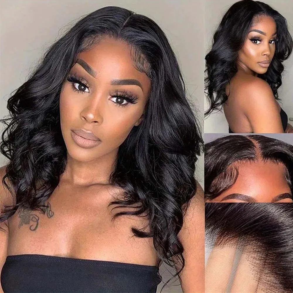 

5X5 4X4 Glueless Body Wave Bob Wig HD Lace Frontal Wig Human Hair Natural Wave Wig Short Bob Wig Ready To Wear Pre Cut for Women