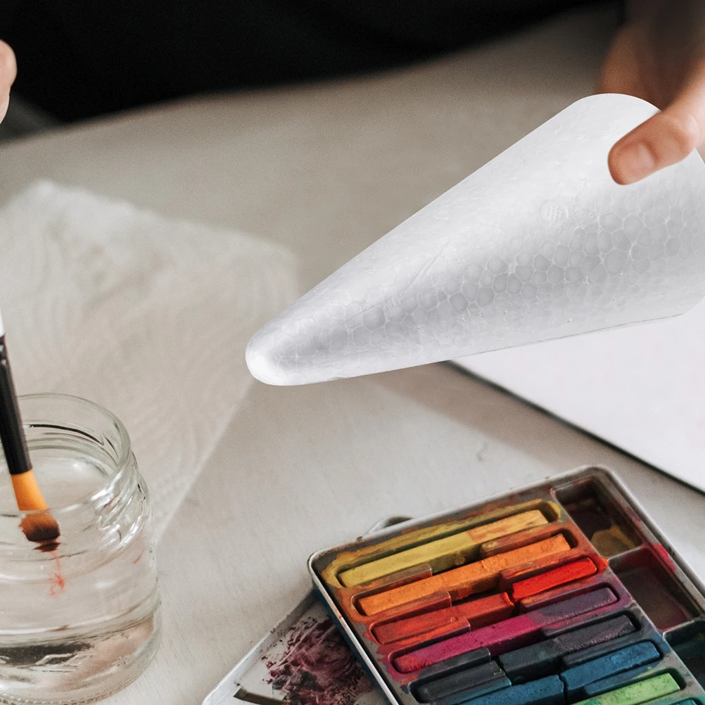 

20 Pcs Christmas Tree Decoration Set Cone Ornament Cones for DIY Arts and Crafts Kids Manual Material Foam Child