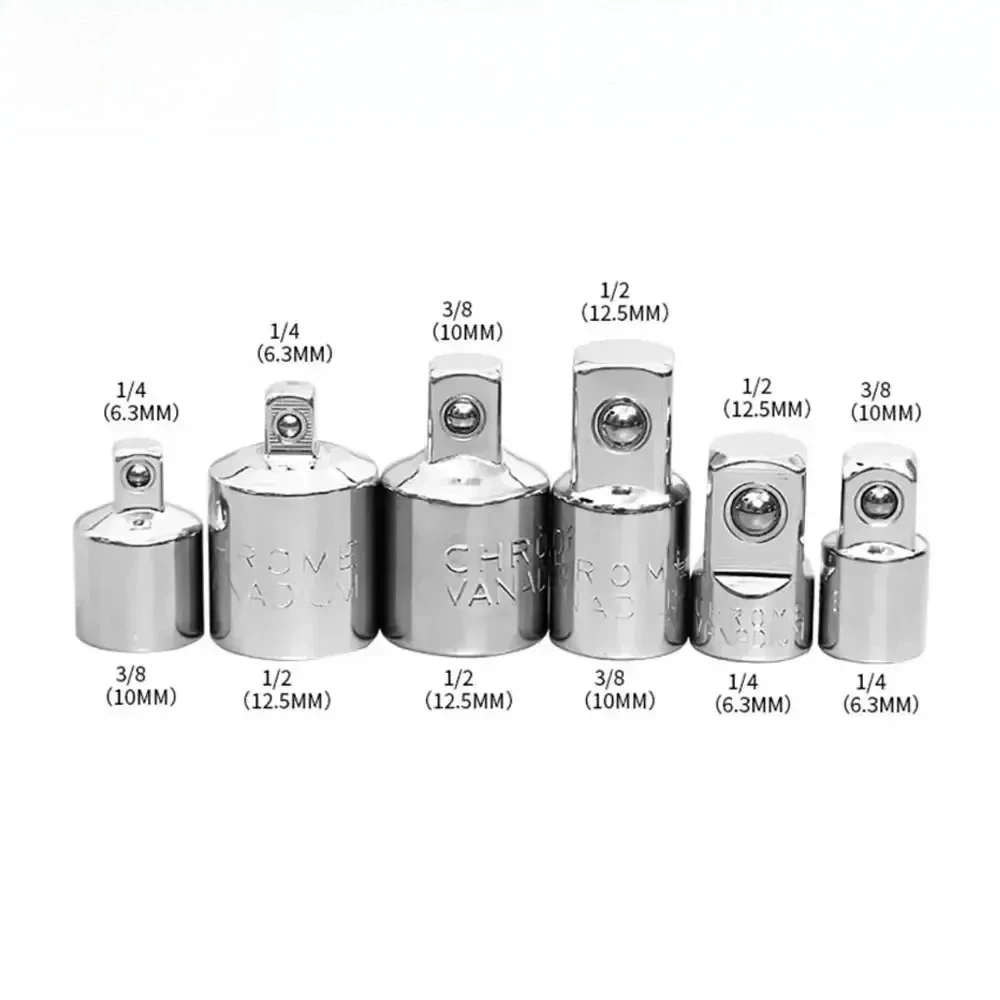 

6Pcs Ratchet Wrench Socket Adapter Converter Drive Reducer Air Impact Wrench 1/4 3/8 1/2 Hand Tools for Auto Repair