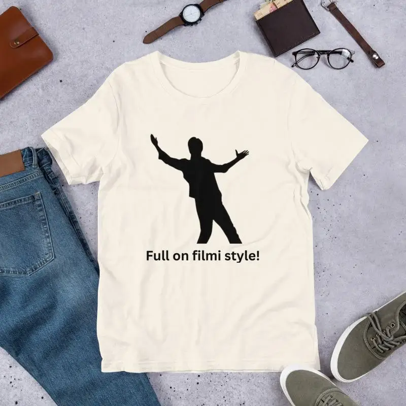 Full on Filmi style TShirt Iconic Pose Silhouette Bollywood Fan