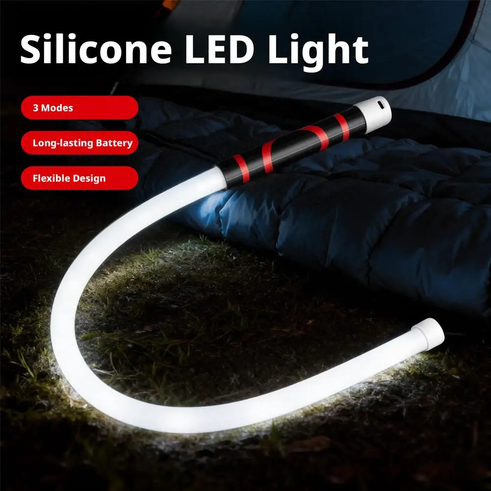 Lanterna de Trabalho LED Flexível de Alta Luminosidade para Reparos Automotivos, 360 °   Lanterna de Inspeção de Silicone Flexível para Manutenção Residencial, Garagem, Oficina