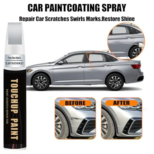 Car Touch Up Paint(Pyrite Silver Metallic(LB7S/D5/K2)) for Volkswagen Car Paint Scratch Repair Kit