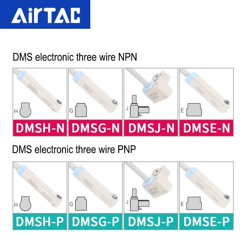 AirTAC Pneumatic Magnetic Switch CMS DMS G H E J-N-P-020 Induction Line Cylinder Sensor