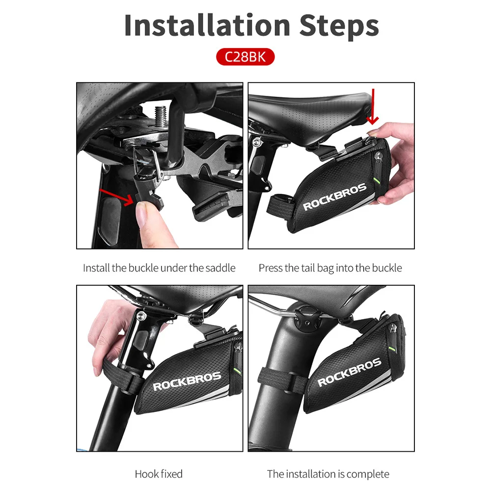 Fahrrad Schwanz Tasche Sattel Tasche Fahrrad Hinten Sitz Tasche Reflektierende Radfahren Reparatur Werkzeug Tasche MTB Rennrad Sattelstütze Tasche Gepäck Träger