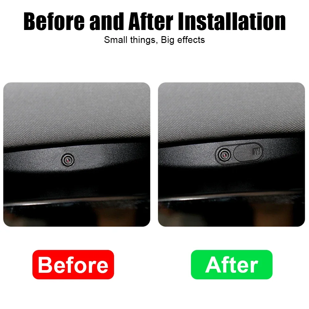 Car Interior Camera Covers Webcam Blocker Lens Cover Privacy Protector Slide To Close/Open Auto Accessories For Tesla Model 3 Y