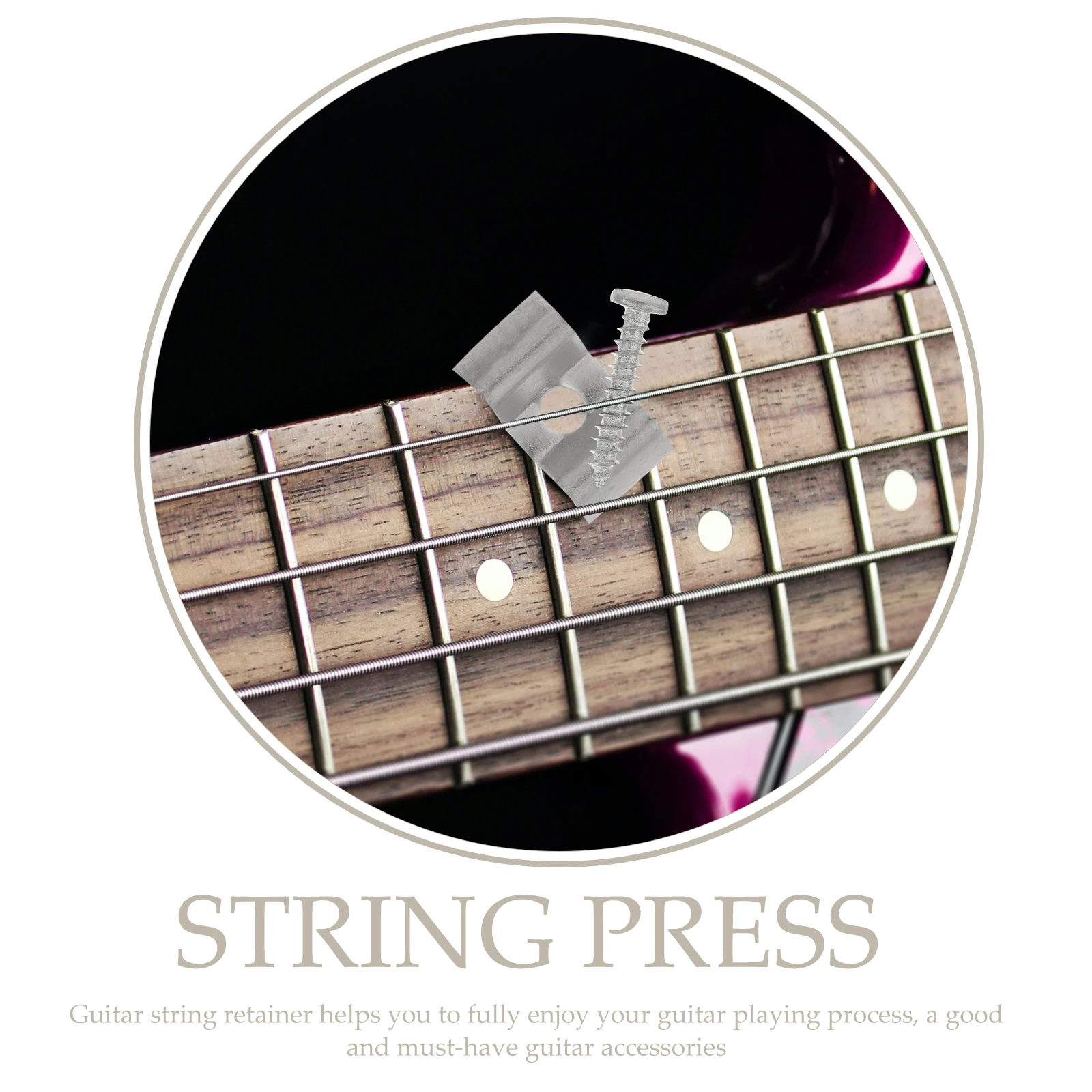

10 Set String Buckle Electric Guitar Accessories Parts and Retainer Musical Instrument Replacement