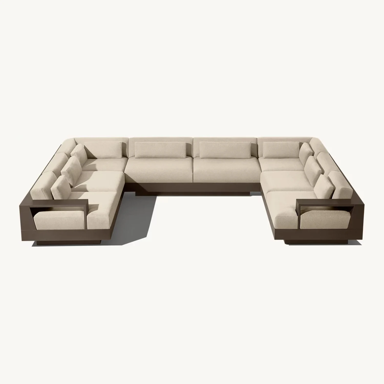 Luxury Metal Aluminum Frame Sectional Sofa Patio Outdoor Garden Furniture Invite Relaxation Sofa Set